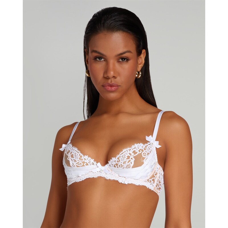 ̵ ȥץ ǥ ֥饸㡼  DIONI Plunge Underwired Bra White