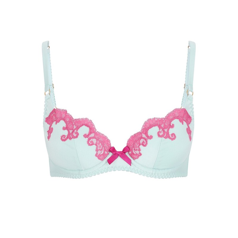 【送料無料】 エージェントプロヴォケイター レディース ブラジャー アンダーウェア MOLLY Plunge Underwired Bra Mint/Pink