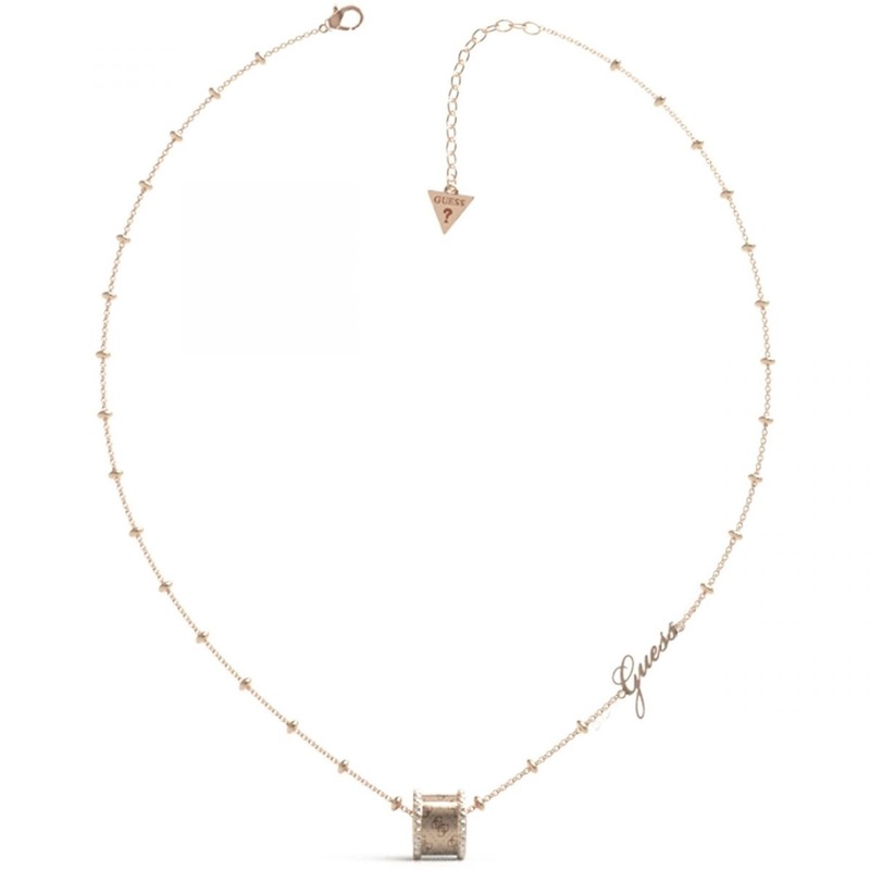  ゲス レディース ネックレス・チョーカー・ペンダントトップ アクセサリー Guess Jewellery Round Harmony Necklace UBN01153RG Pink