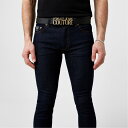 【送料無料】 ヴェルサーチ メンズ ベルト アクセサリー Logo Buckle Belt Black EN77