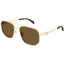 【送料無料】 アレキサンダー・マックイーン メンズ サングラス・アイウェア アクセサリー Alex S AM0458S Sn00 Gold/Brown