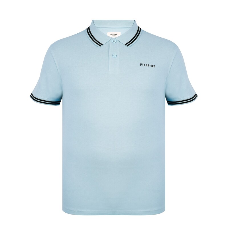 ファイヤートラップ メンズ トップス ポロシャツ Firetrap Lazer Polo Shirt Mens Blue ブルー