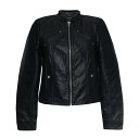 【送料無料】 ヴェロモーダ レディース ジャケット・ブルゾン アウター Favodona Faux Leather Jacket Black(4)