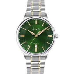 【送料無料】 アキュリスト メンズ 腕時計 アクセサリー Mens Stainless Steel Classic Analogue Quartz Watch Grn