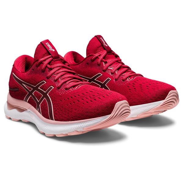 【送料無料】 アシックス レディース スニーカー ランニングシューズ シューズ GEL-Nimbus 24 Women 039 s Running Shoes Cranberry/Rose