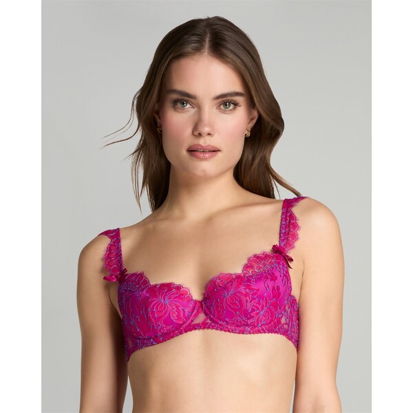 【送料無料】 エージェントプロヴォケイター レディース ブラジャー アンダーウェア EMILIANA Balconette Underwired Bra Magenta/Blue