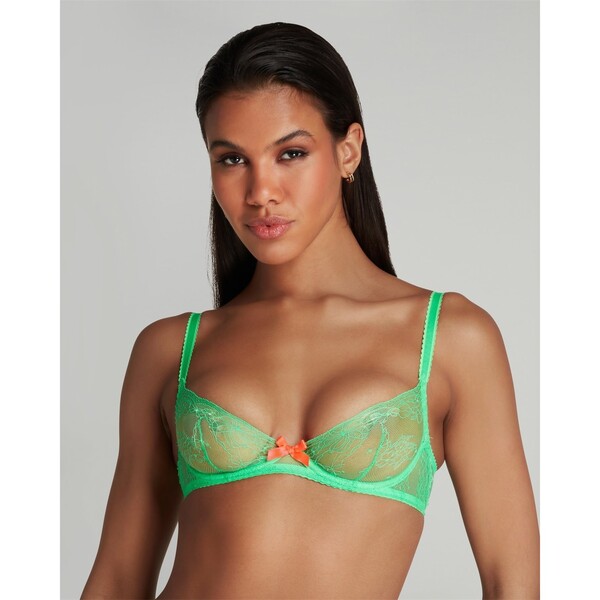 【送料無料】 エージェントプロヴォケイター レディース ブラジャー アンダーウェア ISEDORA Plunge Underwired Bra Green/Neon Orange