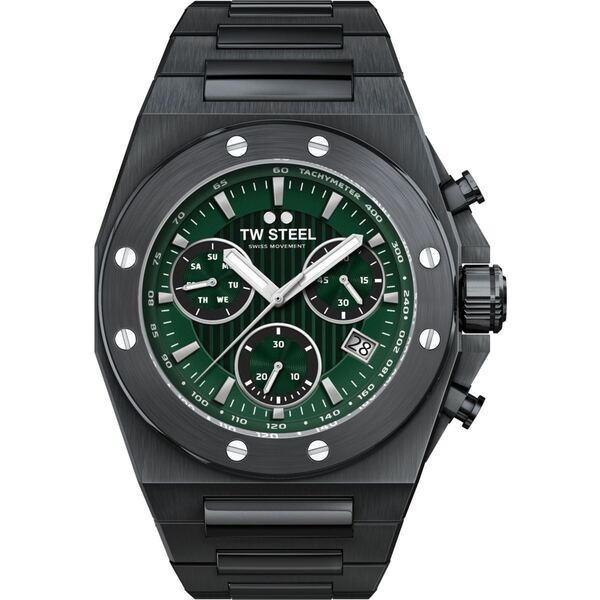 【送料無料】 ティーダブルスティール メンズ 腕時計 アクセサリー TW Steel Ceo Tech Watch Black and Green