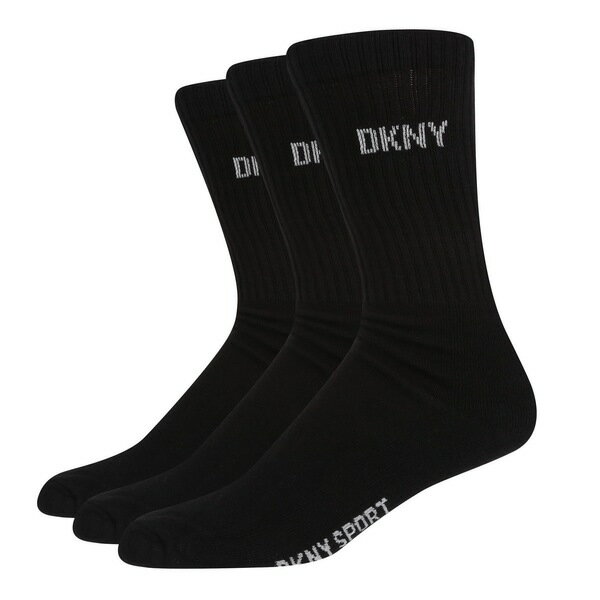 ダナ・キャラン 【送料無料】 ダナ キャラン ニューヨーク メンズ 靴下 アンダーウェア Ribbed 3 Pack Socks Black