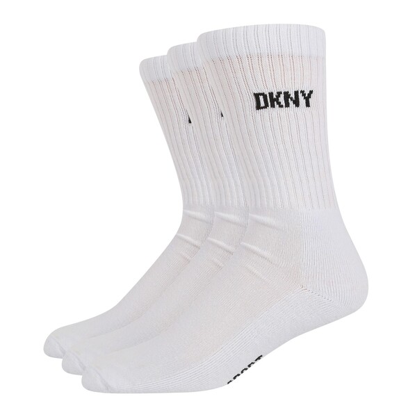 ダナ・キャラン 【送料無料】 ダナ キャラン ニューヨーク メンズ 靴下 アンダーウェア Ribbed 3 Pack Socks White