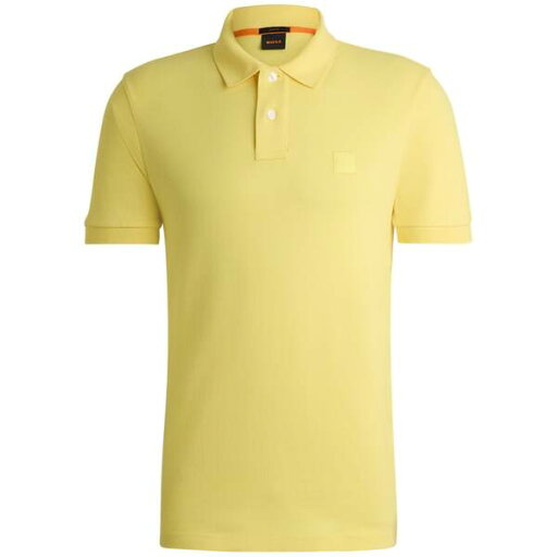 【送料無料】 ボス メンズ ポロシャツ トップス Passenger logo-patch cotton-blend pique polo top Yellow 737 【送料無料】 ボス メンズ ポロシャツ トップス Passenger logo-patch cotton-blend pique polo top Yellow 737