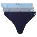 【送料無料】 リー レディース パンツ アンダーウェア Lee Thong Bet 3P Ld99 Blue/Dutch/Marl