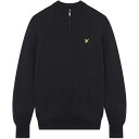 【送料無料】 ライルアンドスコット メンズ パーカー・スウェット アウター Lyle QZip Mer Mix Sn99 Jet Black