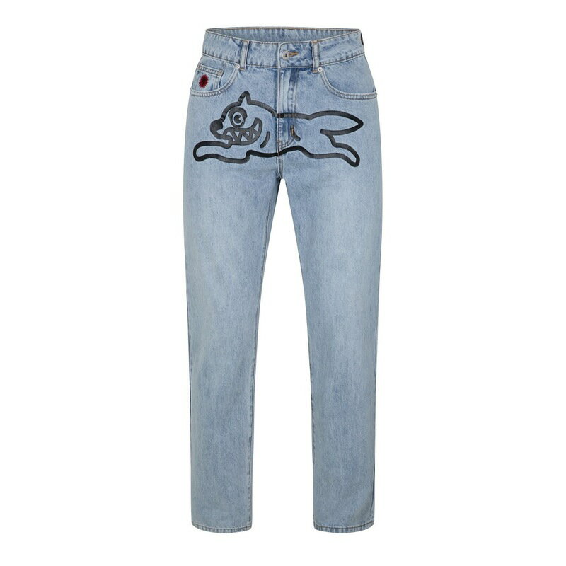 アイスクリーム メンズ ボトムス デニムパンツ ICECREAM IC Rundog Slm Jn Sn00 LightBlue/Black ブラック