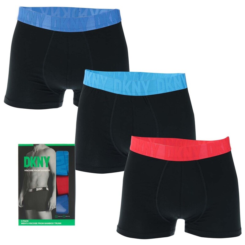 ダナ・キャラン 【送料無料】 ダナ キャラン ニューヨーク メンズ ボクサーパンツ アンダーウェア 3 Pack Route Trunk Boxer Shorts Black
