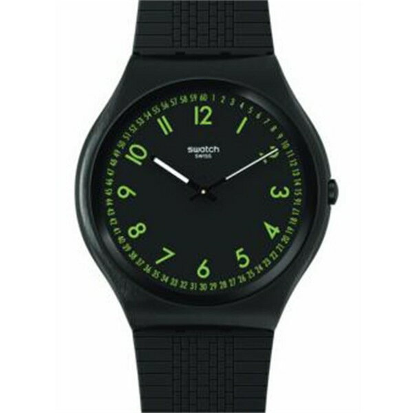 【送料無料】 スウォッチ メンズ 腕時計 アクセサリー Brshd Grn Wtch SS07B1 Blck