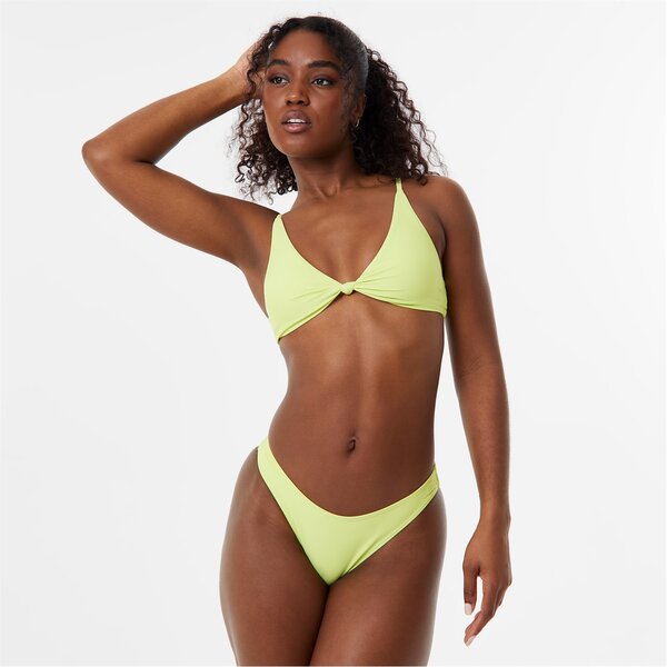 ����å� �����륹 ��ǥ����� ���� �ȥåפΤ� Jack Wills Knot Front Bikini Top Lime �饤��