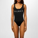 【送料無料】 バルマン レディース 上下セット 水着 Balmain U Swimsuit Ld41 BLACK