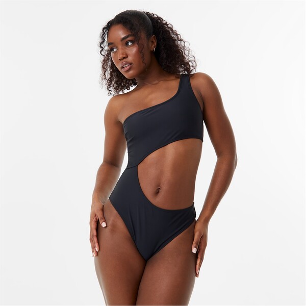 【送料無料】 ジャック ウィルス レディース 上下セット 水着 One Shoulder Cut Out Swimsuit Black