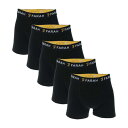 【送料無料】 ファーラー メンズ ボクサーパンツ アンダーウェア Chorley 5 Pack Boxer Shorts Black