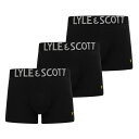【送料無料】 ライルアンドスコット メンズ ボクサーパンツ アンダーウェア Lyle Daniel 3pkTrunk Sn00 Black