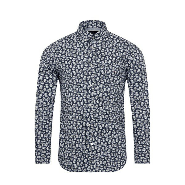 【送料無料】 エデンパーク メンズ シャツ トップス Blue shirt with exclusive floral print BLC6