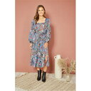 【送料無料】 ユミキム レディース ワンピース トップス Blue Paisley Print Long Sleeve Dress Multi(4)