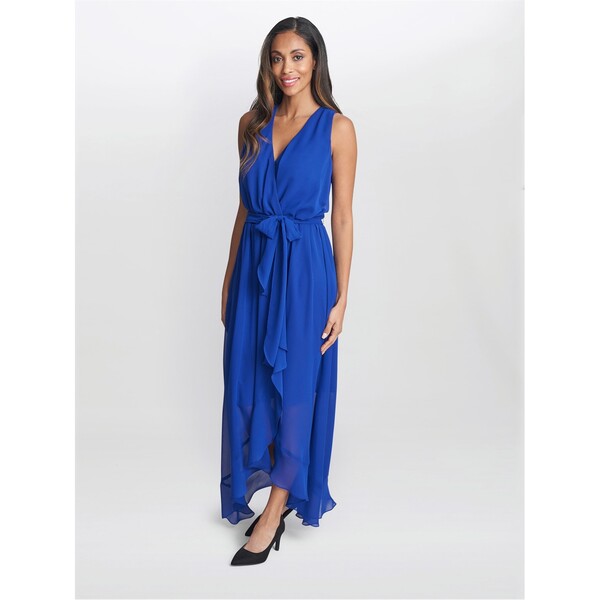 【送料無料】 ジーナバッコーニ レディース ワンピース トップス Imogen Sleevless Wrap Dress ROYAL