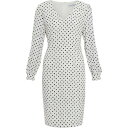 【送料無料】 ジーナバッコーニ レディース ワンピース トップス Daniella Spot Georgette Dress OFF WHITE / BK
