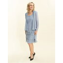 【送料無料】 ジーナバッコーニ レディース ワンピース トップス Camira Lace Shoulder Tier Jacket Dress HYDRANGEA