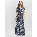 【送料無料】 ジーナバッコーニ レディース ワンピース トップス Faye Jersey Maxi Dress NAVY / WHITE