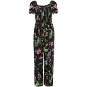 【送料無料】 フェイズ・エイト レディース ジャンプスーツ トップス Zaylah Shirred Waist Jumpsuit Black