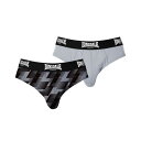 【送料無料】 ロンズデール メンズ ブリーフパンツ アンダーウェア 2Pk Brief Mens Grey Camo