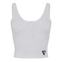 【送料無料】 ゲス レディース タンクトップ トップス Guess Nyra Rib Tnk Ld42 Pure White