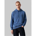 【送料無料】 カルバンクライン メンズ パーカー・スウェット アウター CK EMBRO BADGE HOODIE Blue Coast