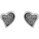 【送料無料】 ビー ユー レディース ピアス・イヤリング アクセサリー Sterling Silver Stardust Heart Studs Silver