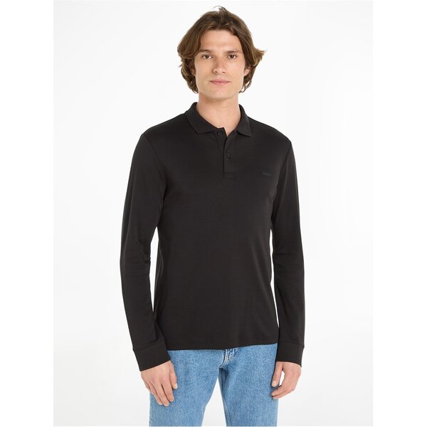 カルバンクライン メンズ トップス ポロシャツ Calvin Klein LIQUID TOUCH SLIM LS POLO Ck Black ブラ..