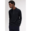 【送料無料】 フレッドペリー メンズ ポロシャツ トップス Fred Waff Hz Ls Polo Sn44 Navy 608(4)