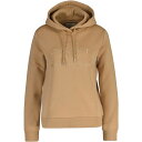 【送料無料】 ガント レディース パーカー・スウェット アウター Tonal Logo Archive Shield Hoodie Caramel Beige