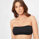 【送料無料】 ビー ユー レディース トップのみ 水着 Textured Bandeau Bikini Top Black