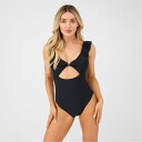 【送料無料】 ビー ユー レディース 上下セット 水着 Frill Cut Out Swimsuit Black
