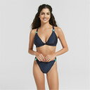 【送料無料】 ビー ユー レディース トップのみ 水着 Embellished Strap Bikini Top Navy