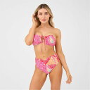 【送料無料】 ビー ユー レディース トップのみ 水着 Bandeau Tie Detail Bikini Top Paisley