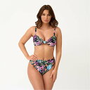 【送料無料】 ビー ユー レディース トップのみ 水着 Tie Front Bikini Top Tropical