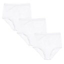【送料無料】 ビー ユー レディース パンツ アンダーウェア 3 Pack Ribbed Full Brief White