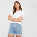 【送料無料】 ビー ユー レディース ハーフパンツ・ショーツ ボトムス Denim Short Light Wash