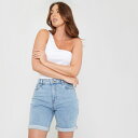 【送料無料】 ビー ユー レディース ハーフパンツ・ショーツ ボトムス You Denin longer Length Short Light Wash