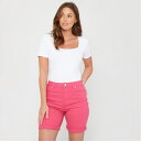 【送料無料】 ビー ユー レディース ハーフパンツ・ショーツ ボトムス You Denin longer Length Short Magenta