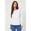 【送料無料】 ビー ユー レディース パーカー・スウェット アウター Long Sleeve Crew Neck T-Shirt White
