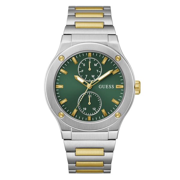 【送料無料】 ゲス メンズ 腕時計 アクセサリー Guess Jet Watch Sn52 Silver/Green